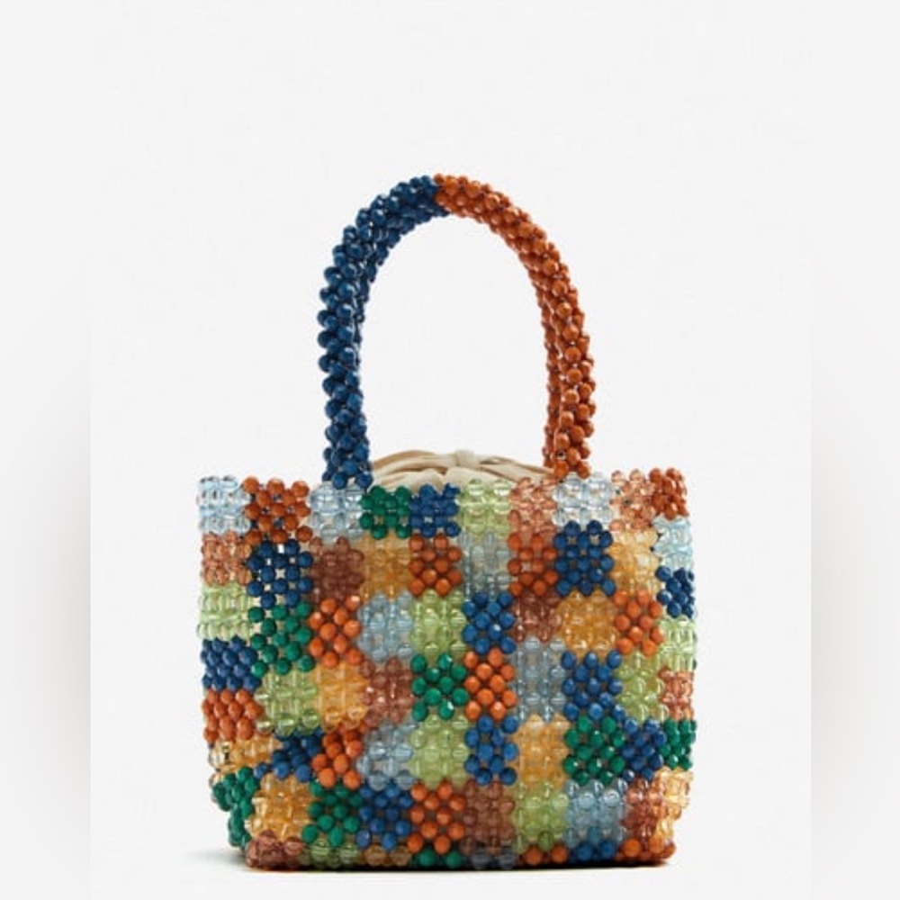 BEADED MINI BUCKET BAG